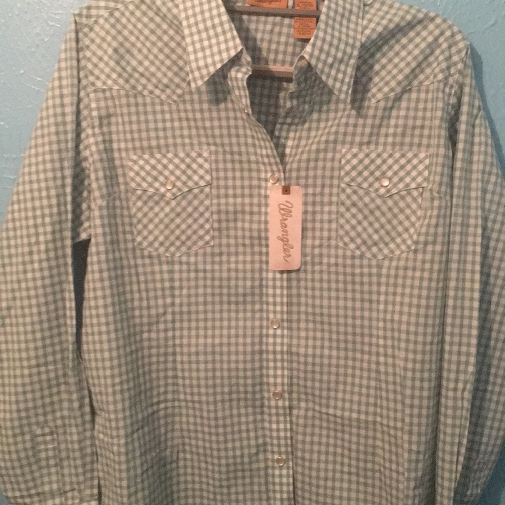 Wrangler pearl button shirt xl NWT